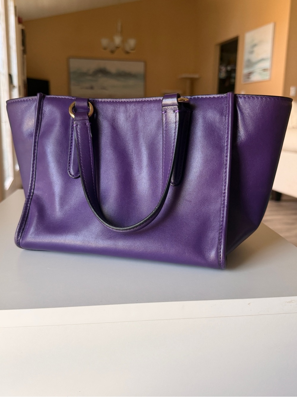 Coach Purple Leather Crossbody - Picture 2 of 7